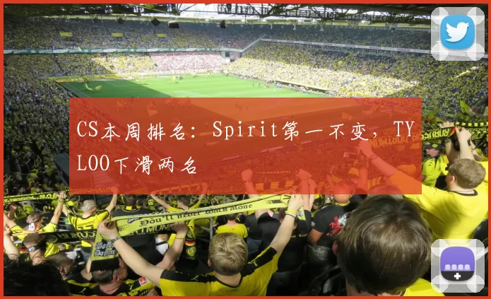 CS本周排名：Spirit第一不变，TYLOO下滑两名